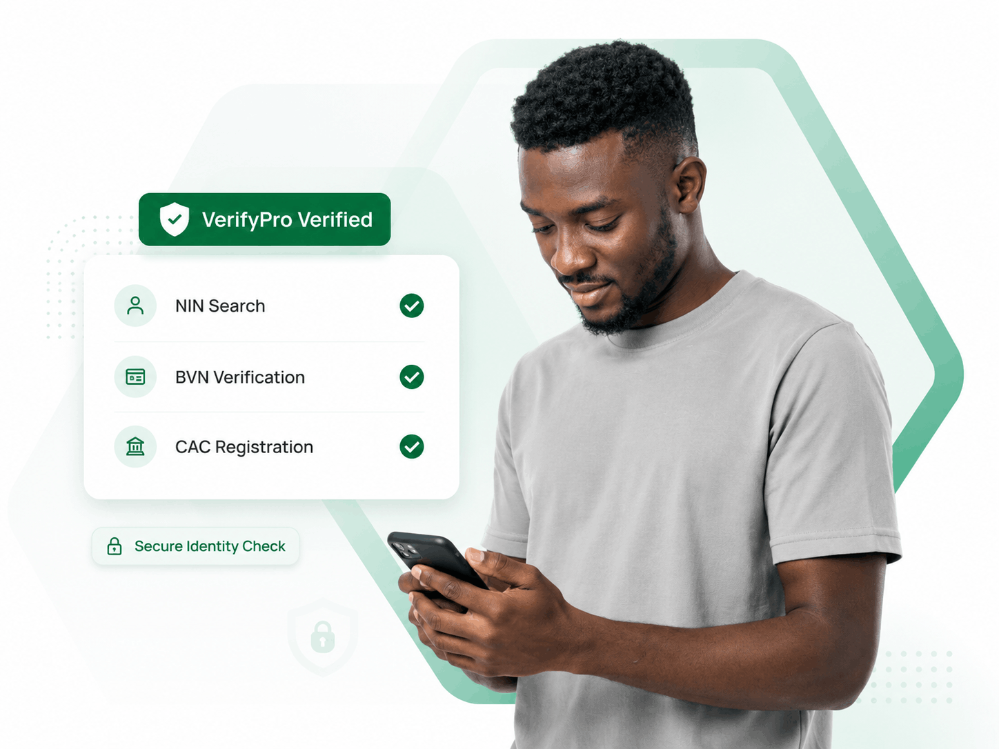 VerifyPro secure identity verification illustration